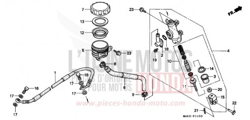 REAR BRAKE MASTER CYLINDER SLR650W de 1998